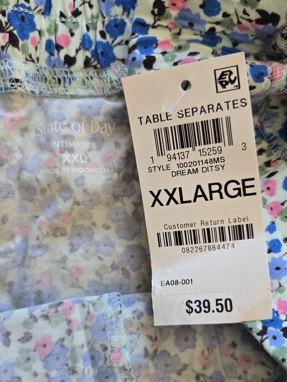 Lounge 2Pc Bundle Cozy Pajama Pants State of Day + Carter’s Intimates XXL - Picture 5 of 16